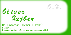 oliver hujber business card